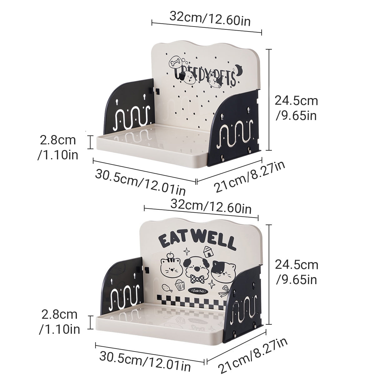 Adjustable Pet Feeding Station Tray