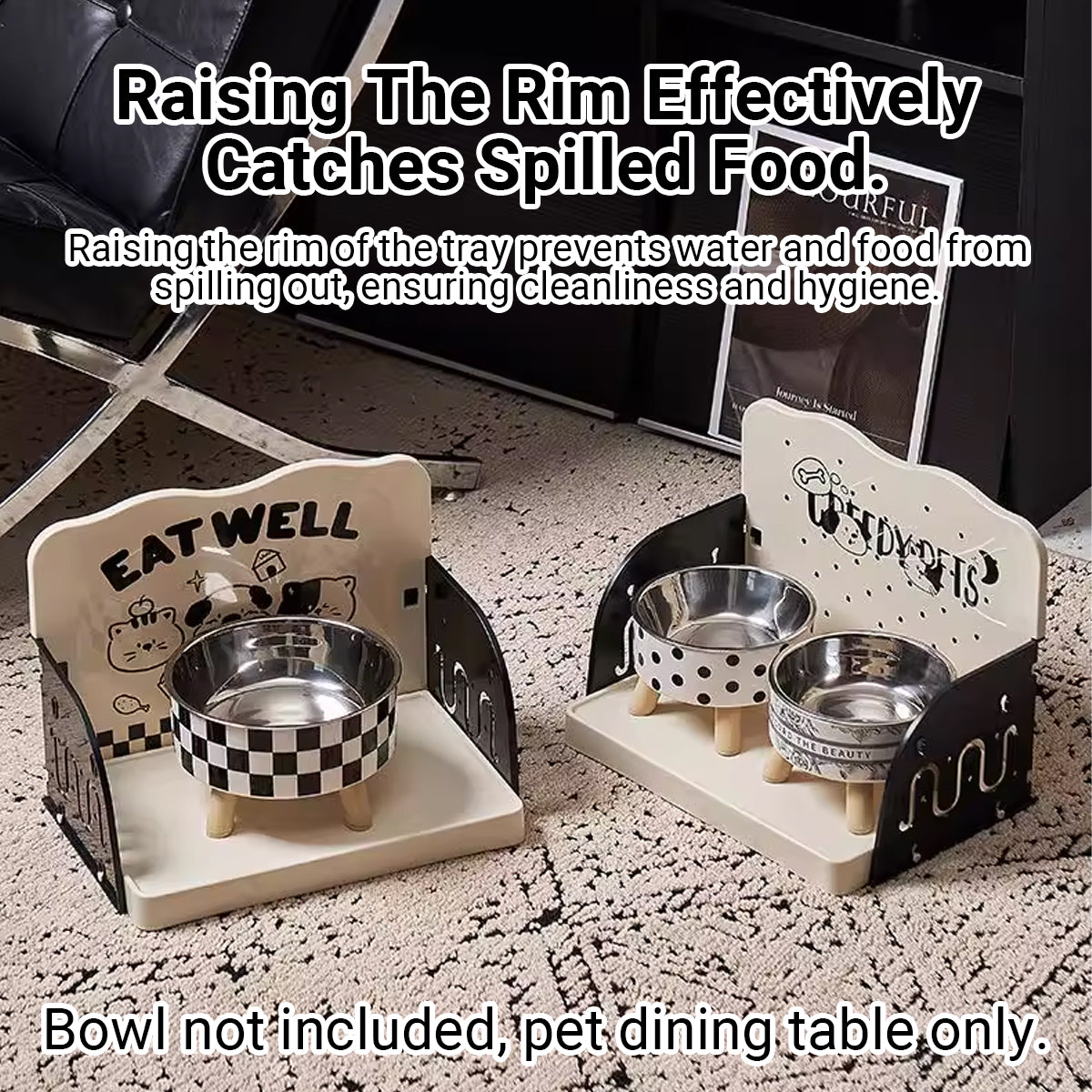 Adjustable Pet Feeding Station Tray