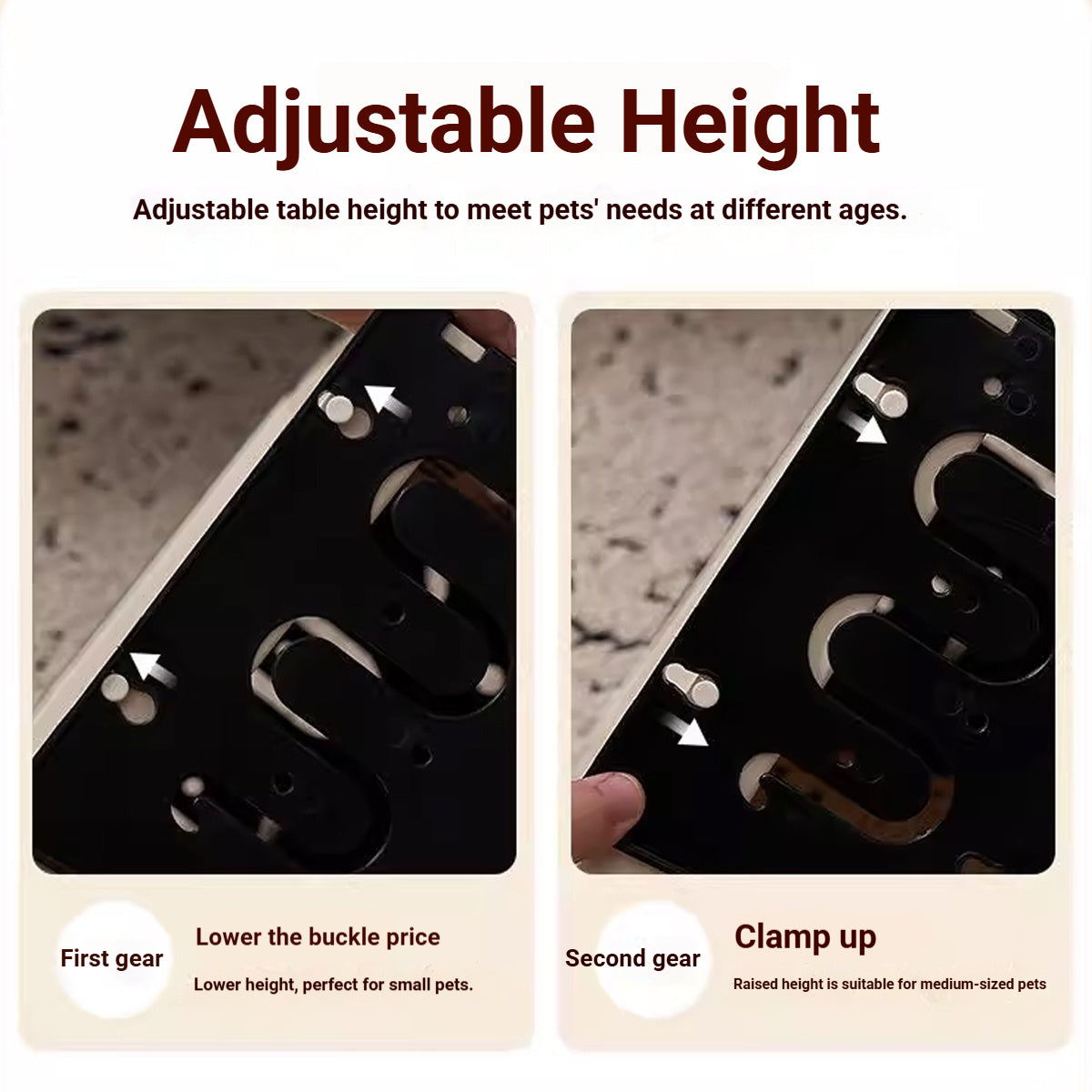 Adjustable Pet Feeding Station Tray