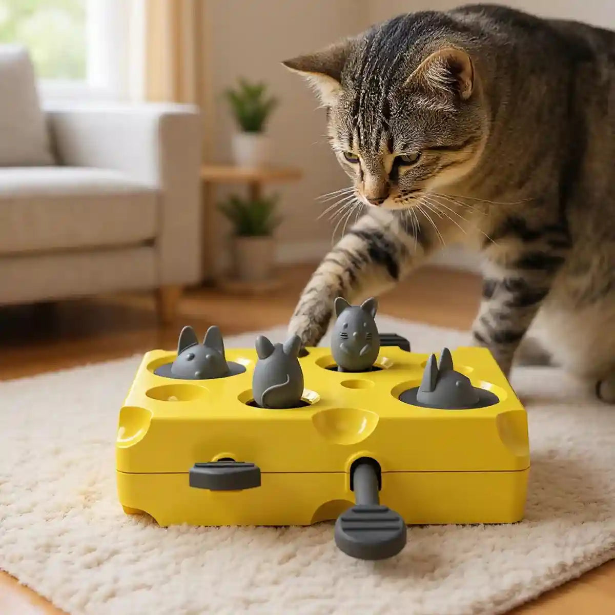 Interactive Cat Puzzle Toy with Treat Dispenser