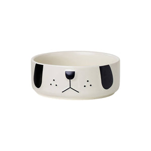 Cartoon Pug Pet Bowl - Ceramic Cat & Dog Food Dish