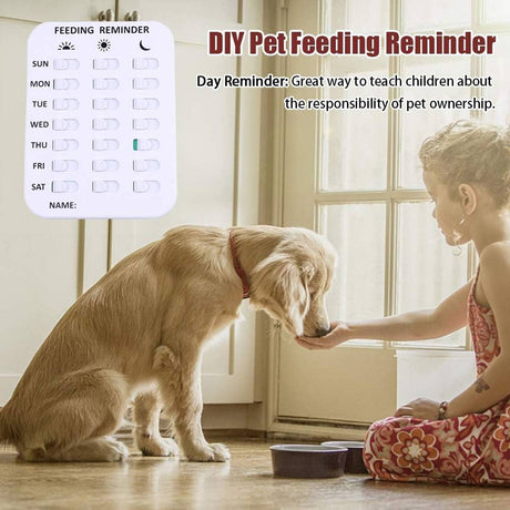 Magnetic pet feeding reminder chart for dogs and cats – product view 12