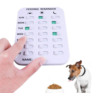 Pet Feeding Record Card - Magnetic Dog Feeding Chart Tracker