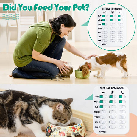 Magnetic pet feeding reminder chart for dogs and cats – product view 15