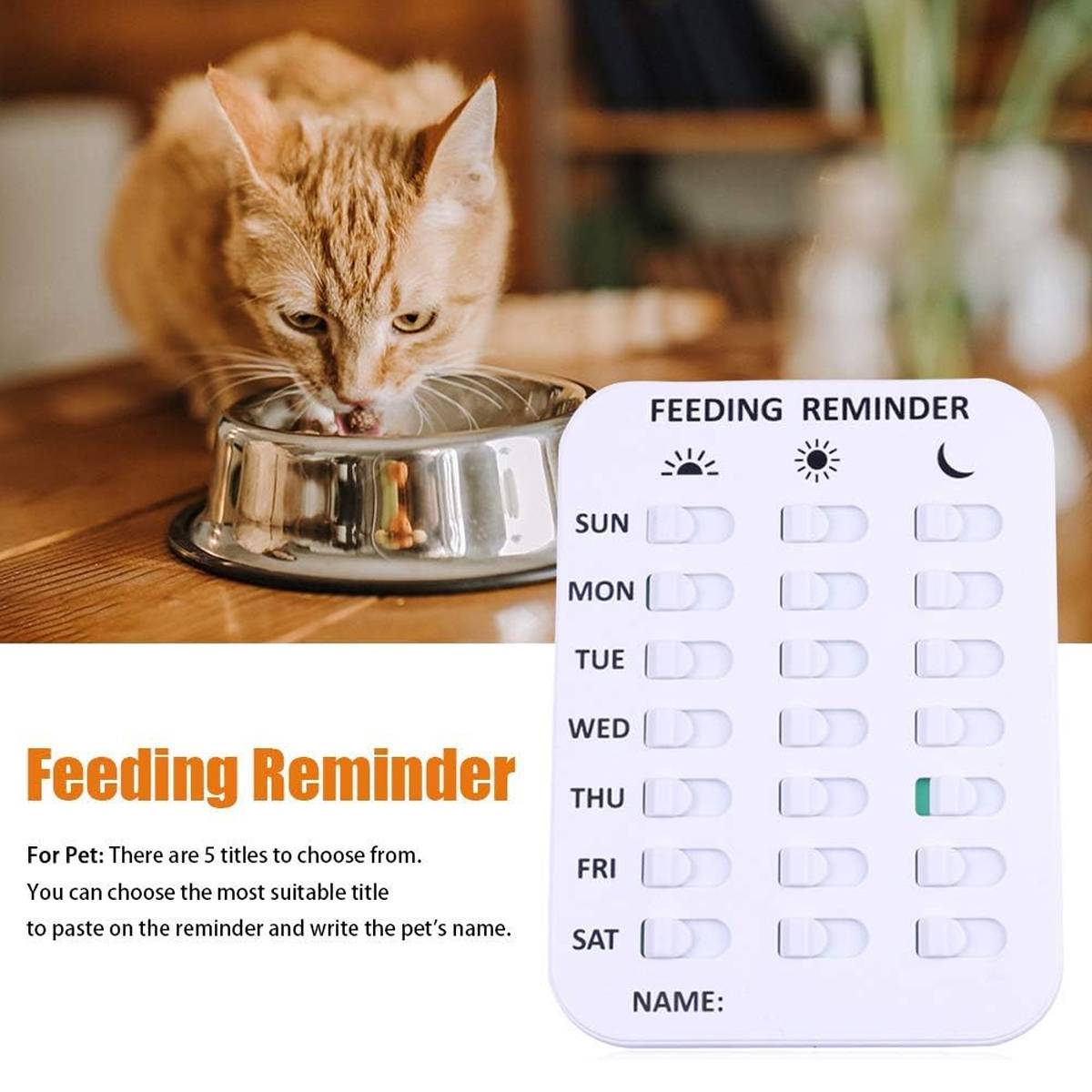 Pet Feeding Record Card - Magnetic Dog Feeding Chart Tracker