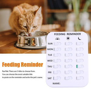 Pet Feeding Record Card - Magnetic Dog Feeding Chart Tracker