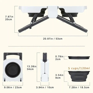 Foldable Elevated Double Pet Bowl