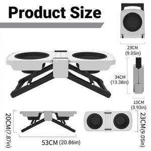 Foldable Elevated Double Pet Bowl