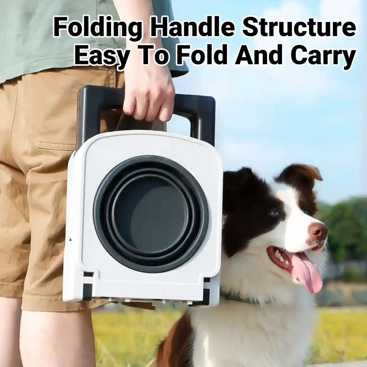 Foldable Elevated Double Pet Bowl