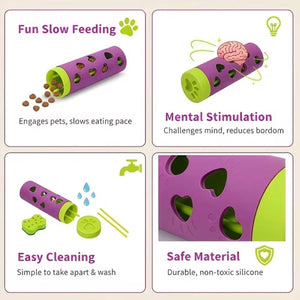 Interactive Dog Treat Dispenser Toy Slow Feeder