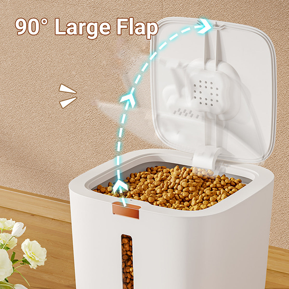 Airtight Pet Food Storage Bucket with Visual Window