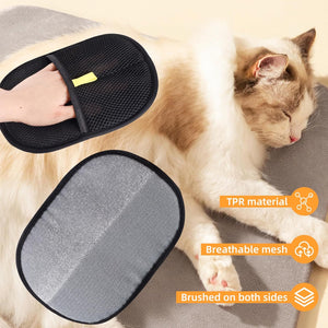 Reusable Pet Hair Removal Glove with Electrostatic Bristles – 2 Pack