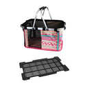 Foldable Mesh Pet Carrier Basket with Aluminium Handle