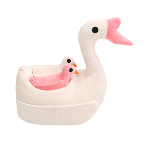Plush Pet Goose Toy Interactive Squeaky Dog Enrichment Toy
