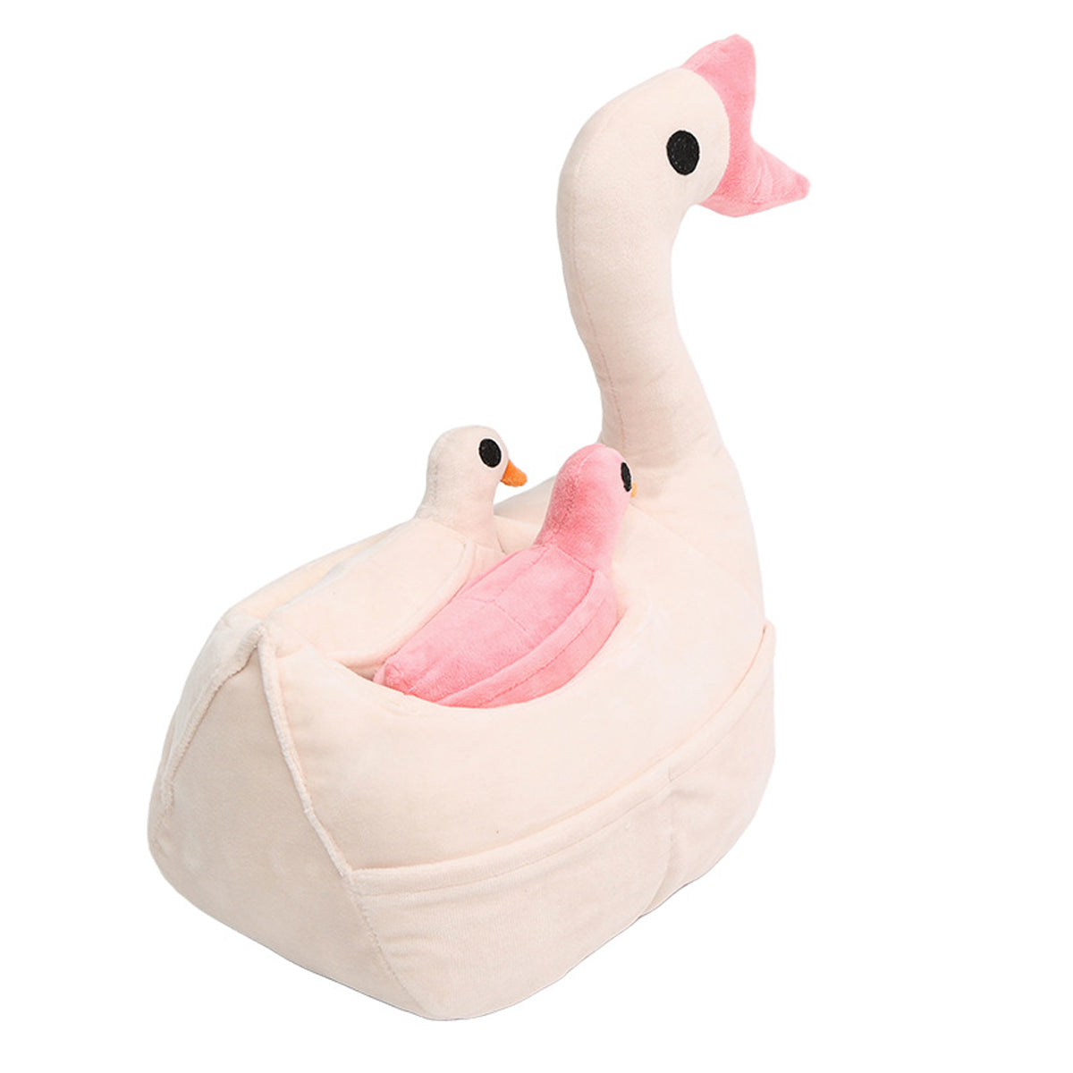 Plush Pet Goose Toy Interactive Squeaky Dog Enrichment Toy