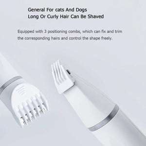 Pet Grooming Clippers Low Noise Waterproof Hair Trimmer for Cats & Dogs