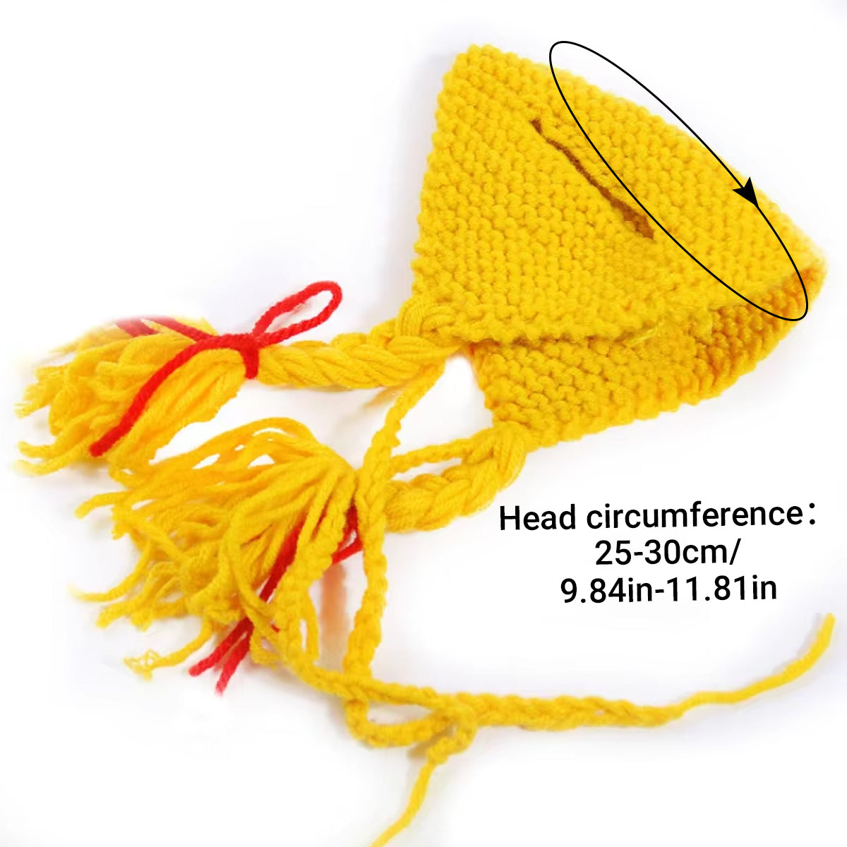 Braided Cat Hat Handmade Knitted Pet Wig