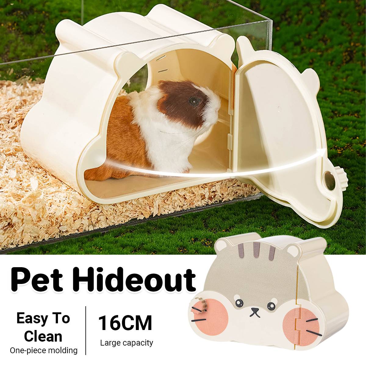 Pet Hideout Hamster House with Magnetic Door