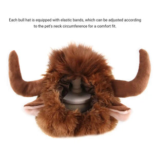 Buffalo Horn Pet Costume Hat