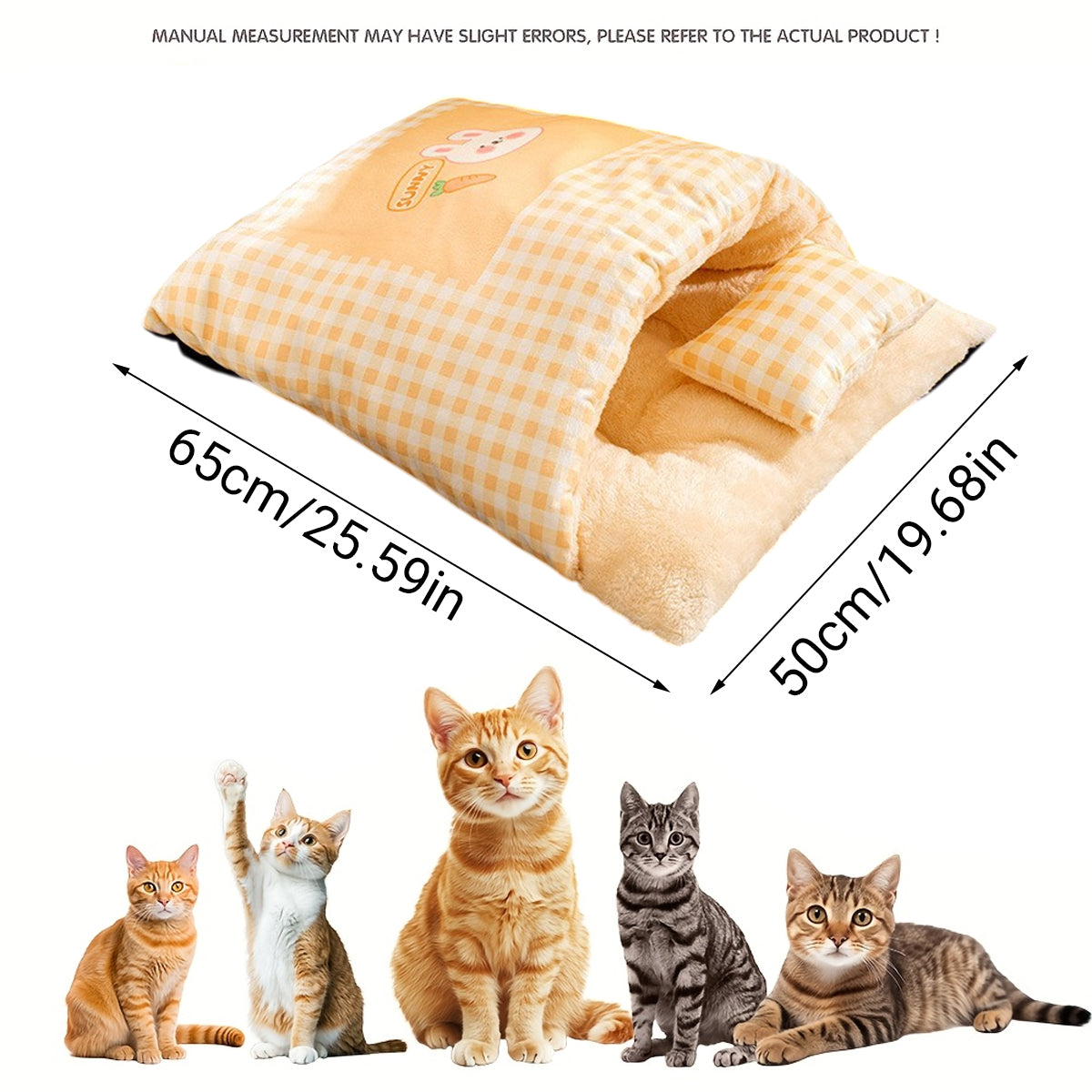 Semi-Closed Kitten Bed Arctic Fleece Nest