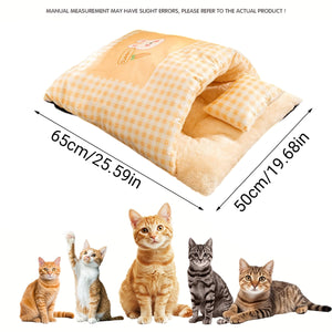 Semi-Closed Kitten Bed Arctic Fleece Nest