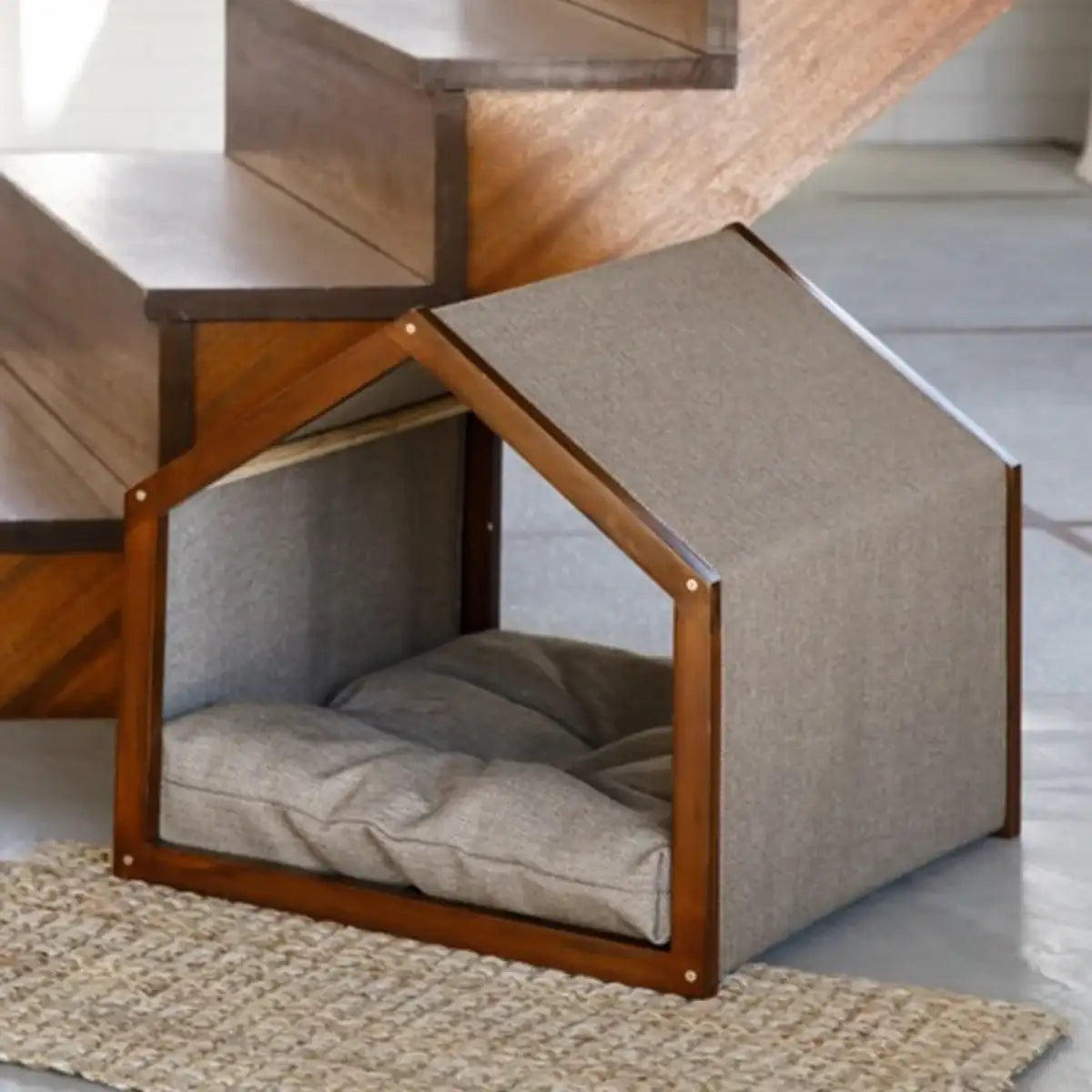 Modern Canvas Pet House for Small Dogs Washable Indoor Dog Bed