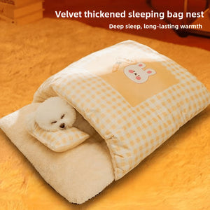 Semi-Closed Kitten Bed Arctic Fleece Nest