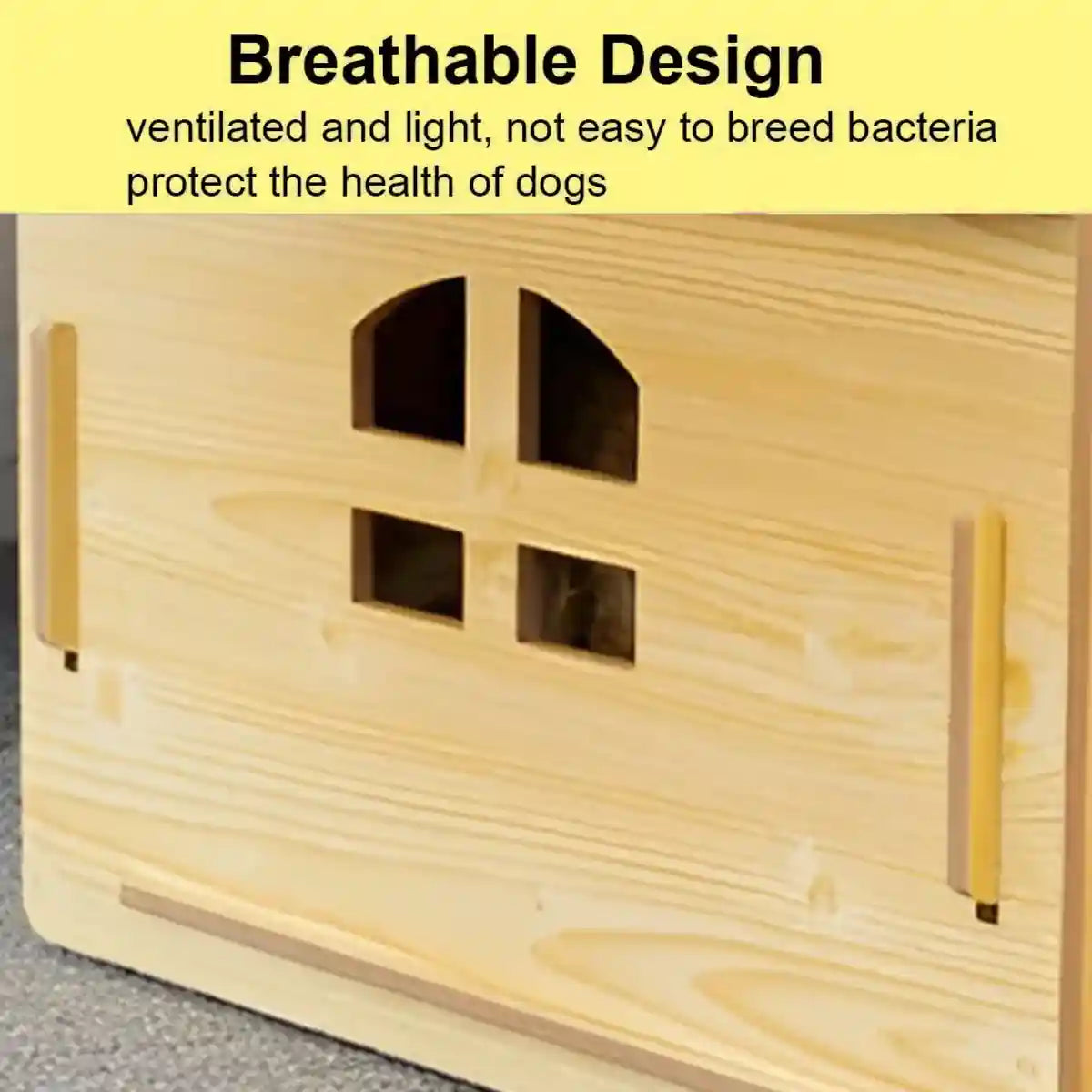 Wooden Pet House Detachable Dog Bed Cat House for Indoor Outdoor Use
