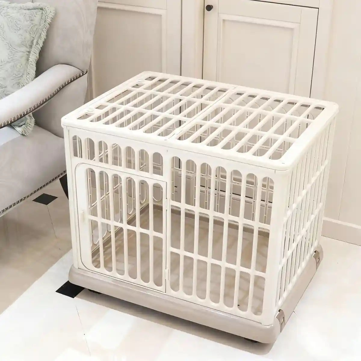 Dog Cage Small Dog And Cat Cage Pet Cage Household Indoor Medium-sized Dog And Cat Dog Villa Resin Cage