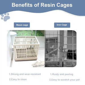 Dog Cage Small Dog And Cat Cage Pet Cage Household Indoor Medium-sized Dog And Cat Dog Villa Resin Cage