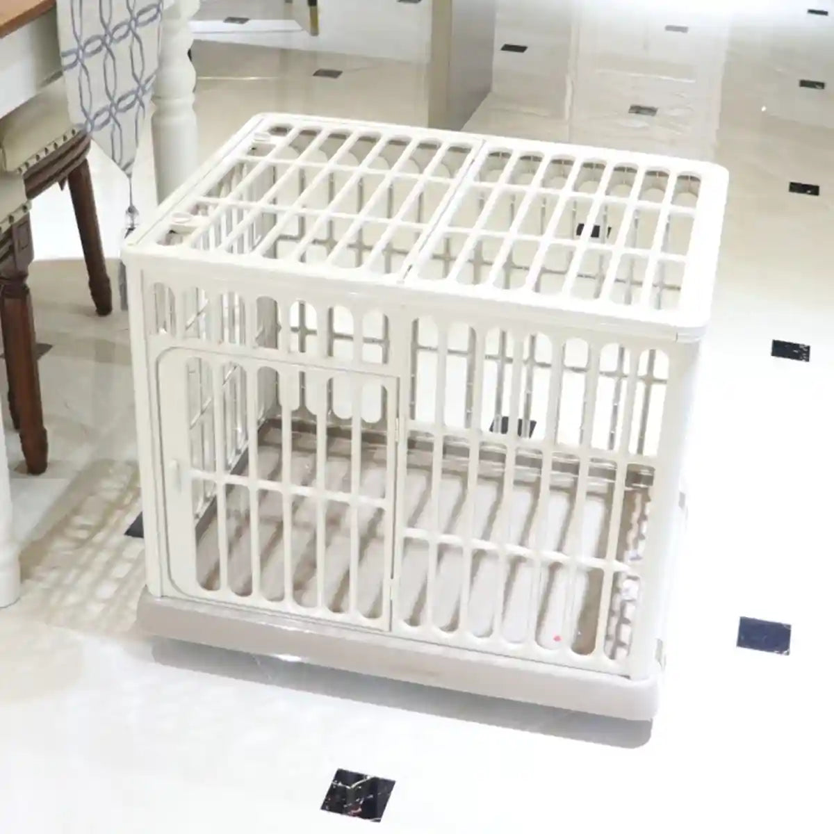 Dog Cage Small Dog And Cat Cage Pet Cage Household Indoor Medium-sized Dog And Cat Dog Villa Resin Cage