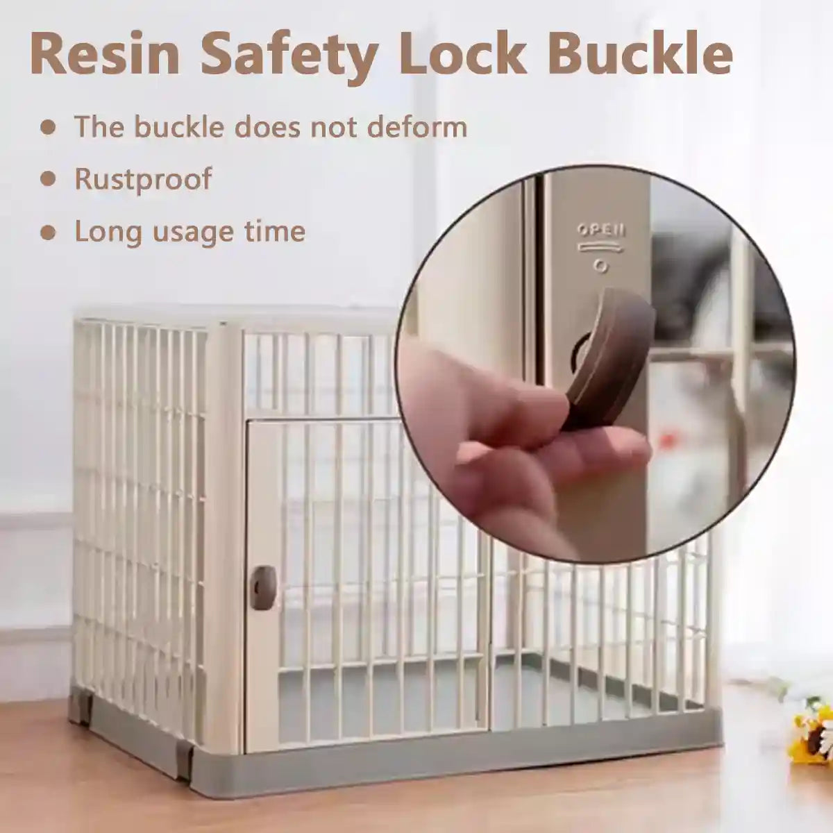 Dog Cage Small Dog And Cat Cage Pet Cage Household Indoor Medium-sized Dog And Cat Dog Villa Resin Cage