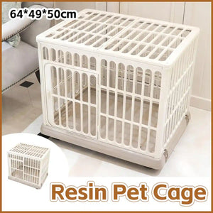 Dog Cage Small Dog And Cat Cage Pet Cage Household Indoor Medium-sized Dog And Cat Dog Villa Resin Cage