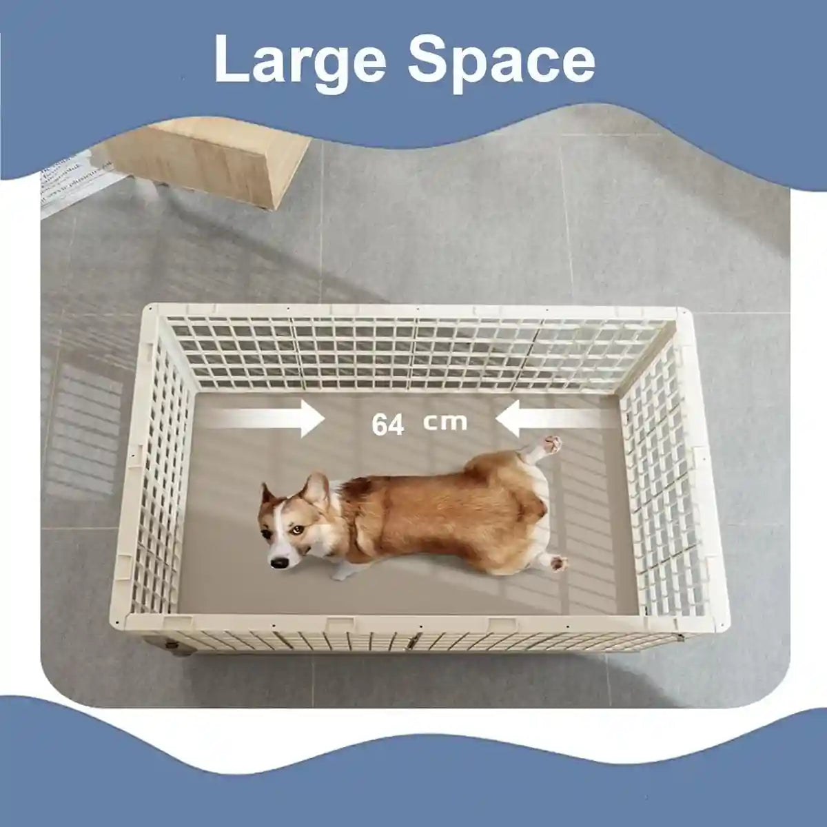 Dog Cage Small Dog And Cat Cage Pet Cage Household Indoor Medium-sized Dog And Cat Dog Villa Resin Cage
