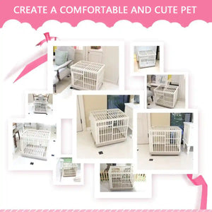 Dog Cage Small Dog And Cat Cage Pet Cage Household Indoor Medium-sized Dog And Cat Dog Villa Resin Cage