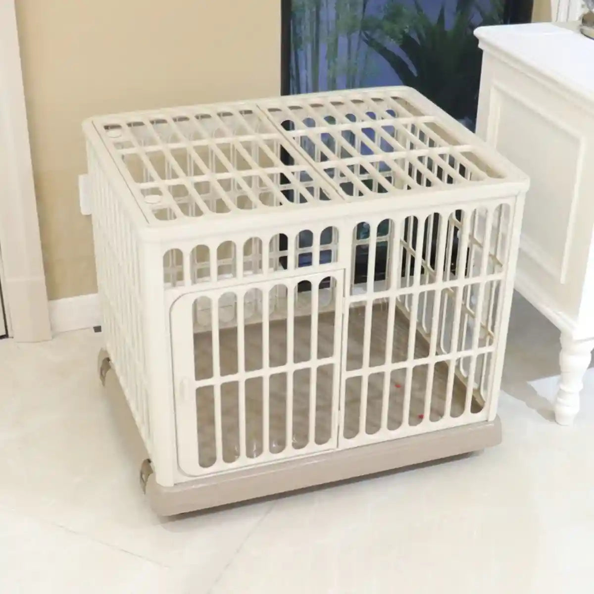 Dog Cage Small Dog And Cat Cage Pet Cage Household Indoor Medium-sized Dog And Cat Dog Villa Resin Cage