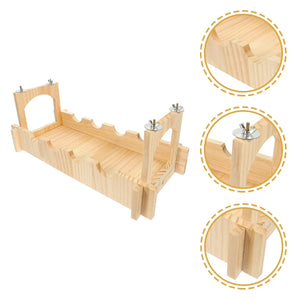 Wooden Hamster Hanging Bridge Set with 3 Play Platforms
