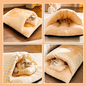 Semi-Closed Kitten Bed Arctic Fleece Nest