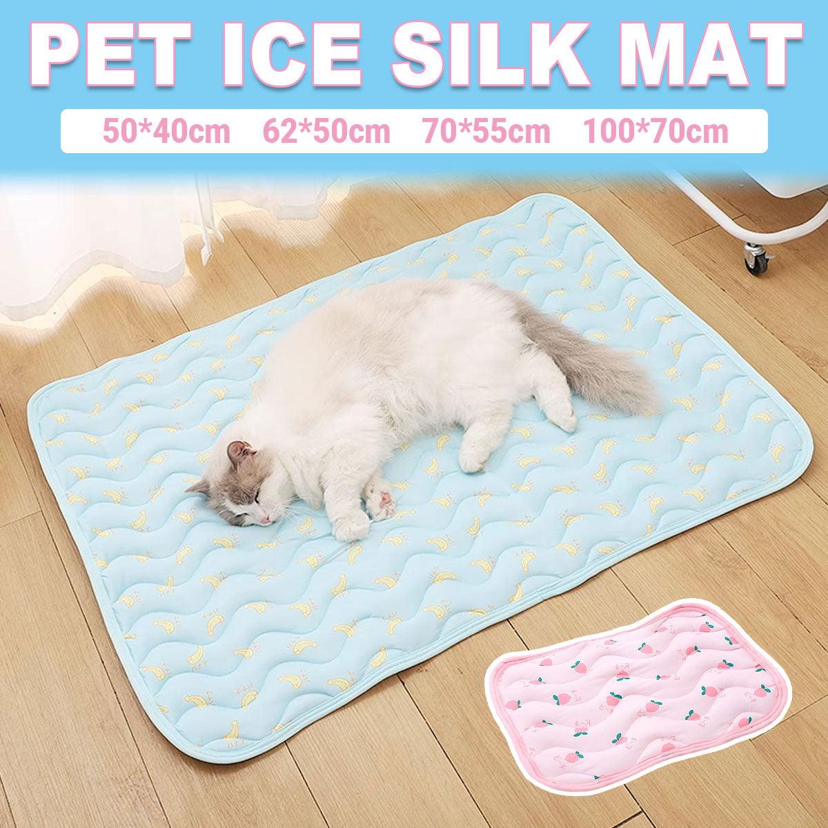 breathable ice silk pet cooling mat for dogs