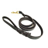 Durable Cowhide Dog Leash With Brass Clasp For Large Pets