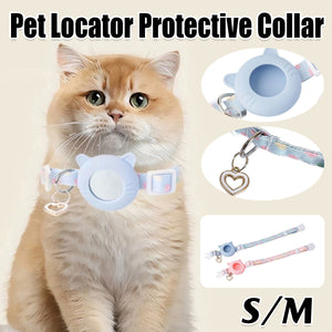 2 Colours Pet Locator Collar with AirTag Holder for Cats Dogs GPS Tracker Case