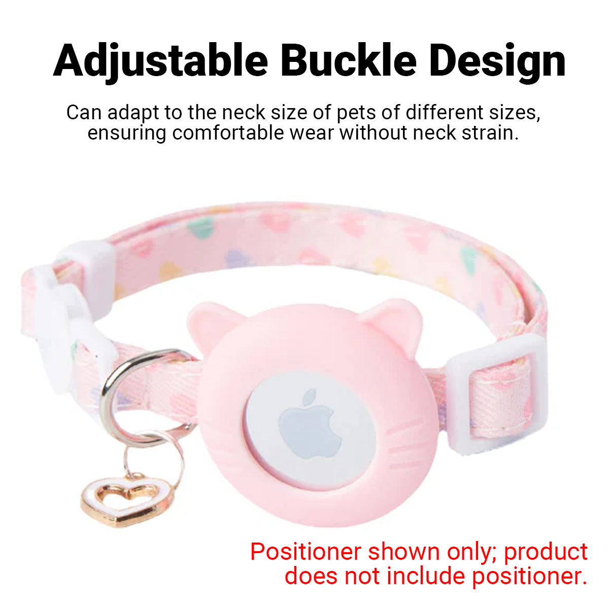 2 Colours Pet Locator Collar with AirTag Holder for Cats Dogs GPS Tracker Case