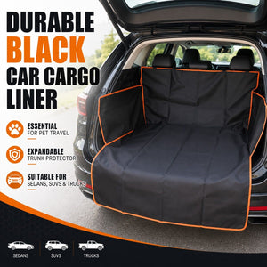 Black Dog Car Cargo Liner with Foldable Sides