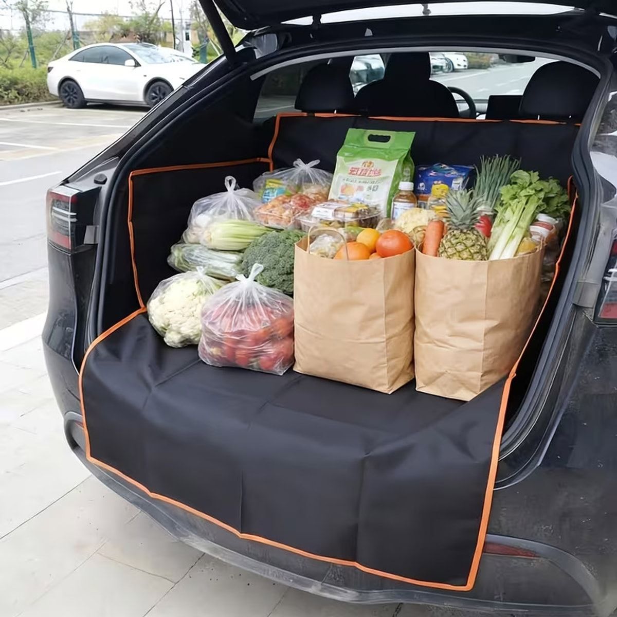 Black Dog Car Cargo Liner with Foldable Sides