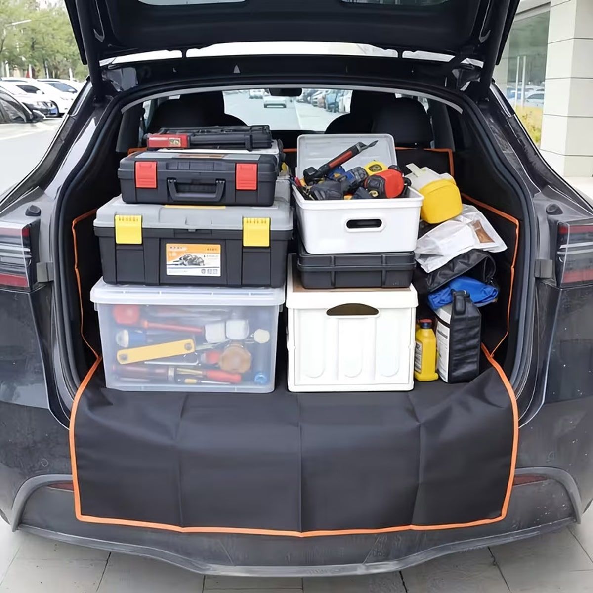 Black Dog Car Cargo Liner with Foldable Sides