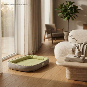 Green XL Pet Mattress with Soft Raised Sides