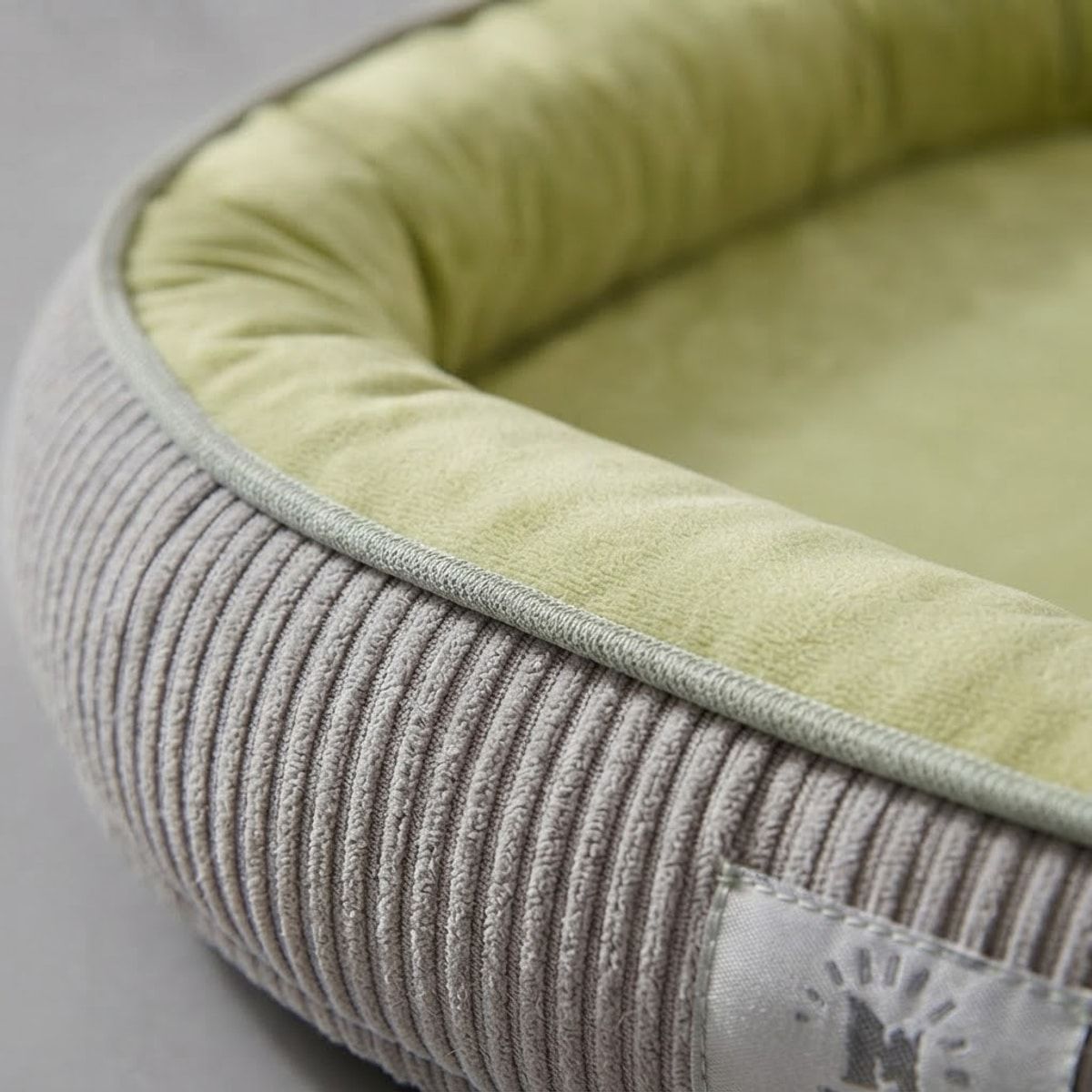 Green XL Pet Mattress with Soft Raised Sides