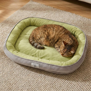 Green XL Pet Mattress with Soft Raised Sides