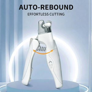 White LED Cat Nail Clippers with Safety Lock