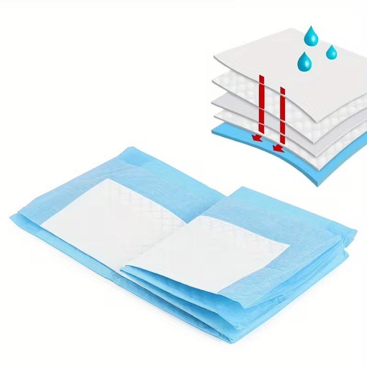 50 Pcs 90cm Pet Pee Pads with Absorbent Layers